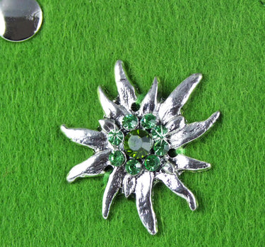 Kinder Herz Trachten Handtasche mit Edelweiß | Hellgrün