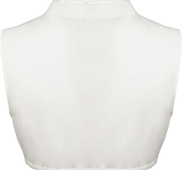 Bergweiss Trachten Ärmellose Damen Dirndlbluse "Kadira" mit Stehkragen | Ecru