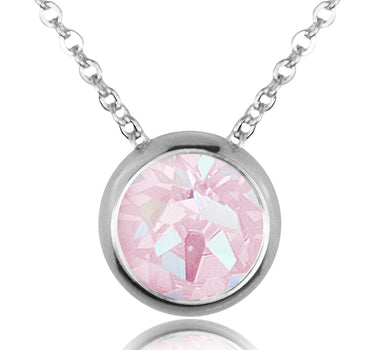 LUISIA® Halskette "Ciri" mit Kristallen von Swarovski® - 11 mm - Silber / Lavender Delite