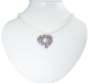 LUISIA Perlen Collier Sue mit Herz Anhänger