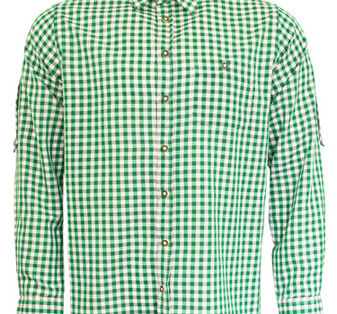 MADDOX Slim Fit Trachtenhemd "Niels" Kariert | Grün Weiß