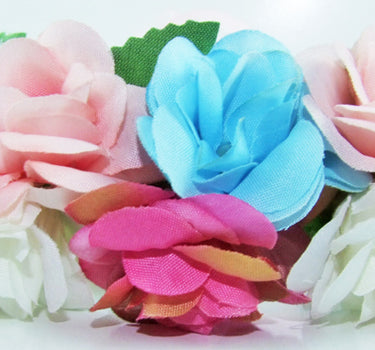 Blumenkranz zum binden mit Rosen - Bunt