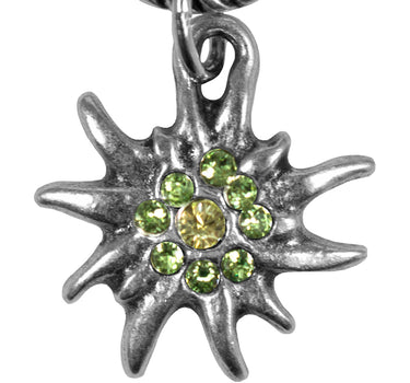 Charivari Kette mit Edelweiß - Hellgrün
