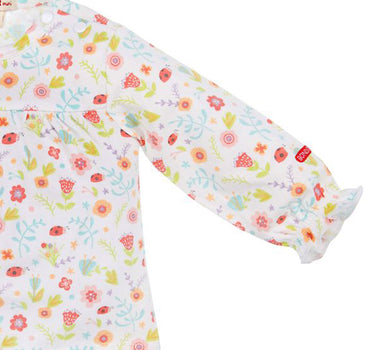 BONDI Langarmshirt "Blümchen und Käfer" 93692 - Weiß / Bunt | Pullover