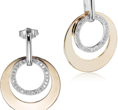 LUISIA® Ohrhänger "Doppel Ring" in Roségold 79225 | 925 Silber Ohrringe