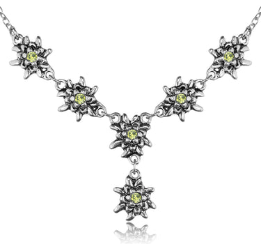 LUISIA® Edelweiß Collier Emilia mit Kristallen von Swarovski® - Peridot / Apfelgrün