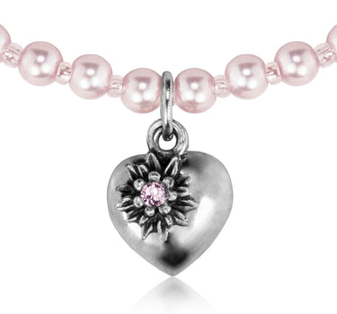 LUISIA® Kinder Perlenkette "Luna" mit Kristallen von Swarovski® | Rosa