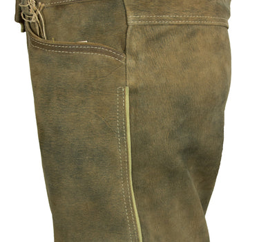 Maddox Kurze Damen Lederhose Elsa - Hellbraun Antik Buche