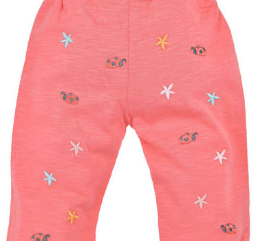 BONDI Leggings "Marienkäfer" mit Stickerei 93693 - Koralle | Laufhose