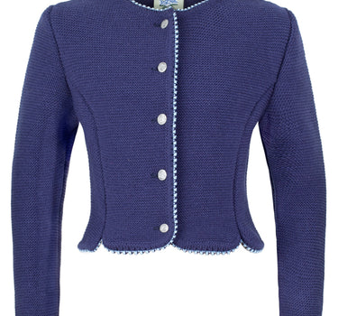 Isar-Trachten Kinder Strickjacke "Amy" 47068 | Marine Blau
