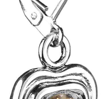 LUISIA® Ohrringe Lisanne Herzanhänger mit Kristallen von Swarovski® - Hellbraun