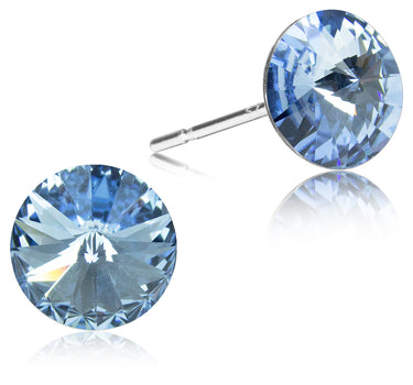 LUISIA® Ohrstecker mit Kristallen von Swarovski® - 6 mm Light Safir / Hellblau