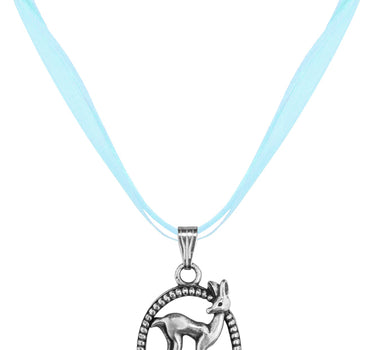 LUISIA Halskette Valentina Reh mit Kristallen von Swarovski - Hellblau