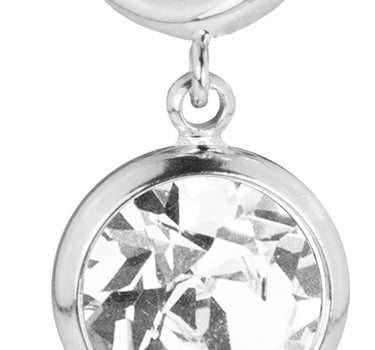 LUISIA Ohrringe mit Knoten und Kristall von Swarovski - Silber / Crystal