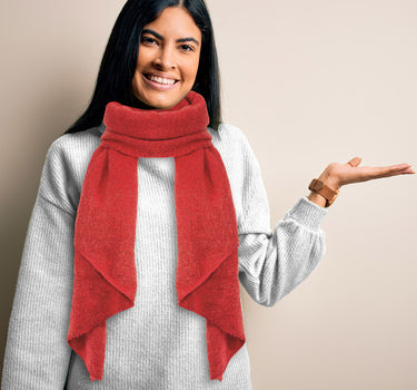 Kuscheliger Winter Schal "Eliana" 250 x 63 cm | Koralle