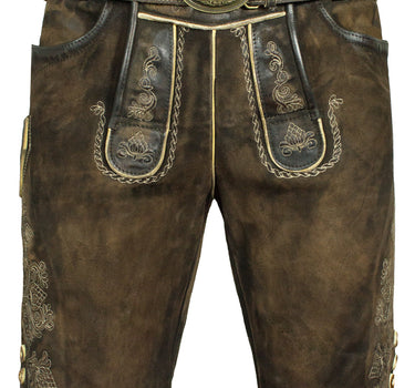 Maddox Kurze Lederhose Hector G - Alt Moor