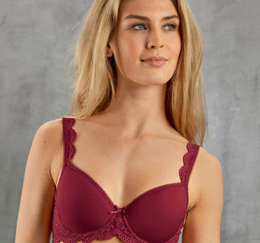 Nina von C. Spacer Bügel BH mit Spitze 48527971 | Burgund