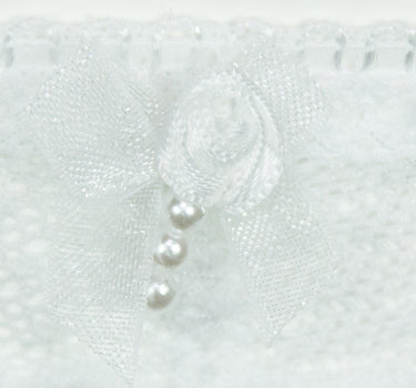 Nina von C. String mit Blume und Perlen 16100718 | Weiß