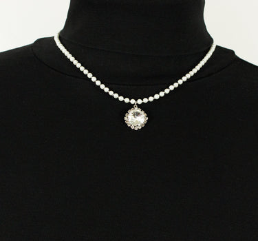 LUISIA Perlencollier Kate mit Kristall von Swarovski Anhänger