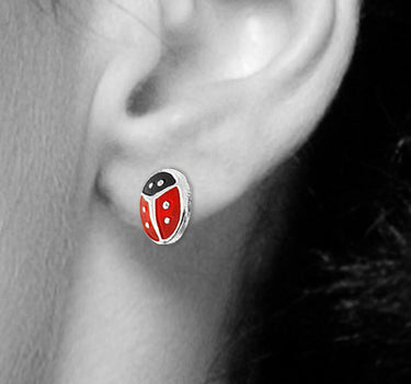 LUISIA Ohrstecker "Kinder Ohrringe Marienkäfer"  925 Silber