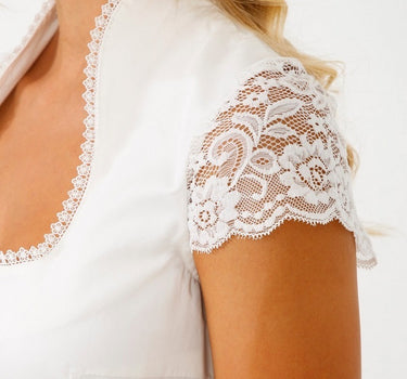 Krüger Collection Damen Dirndlbluse "Cara" 26101 - Ecru