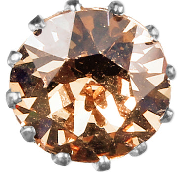 LUISIA® Ohrringe Grazia mit Kronen Anhänger und Kristall von Swarovski® - Hellbraun