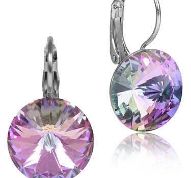 LUISIA 14 mm Ohrringe Rivoli mit Kristallen von Swarovski | Vitrail Light