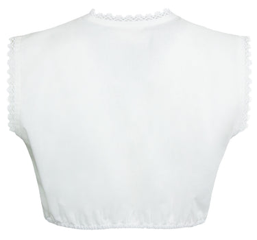 Pierre Marcel Ärmellose Dirndlbluse Nerina mit Spitze - Weiß