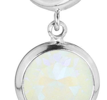 LUISIA Ohrringe mit Knoten und Kristall von Swarovski - Silber / Light Grey Delite