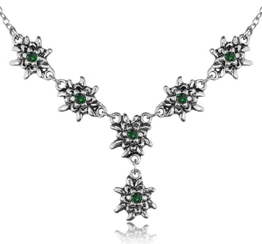 LUISIA® Edelweiß Collier Emilia mit Kristallen von Swarovski® - Emerald / Smaragdgrün