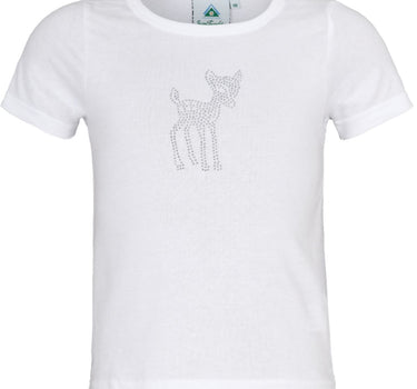 Isar-Trachten Mädchen T-Shirt "Rehkitz" mit Strass 52987 | Weiß