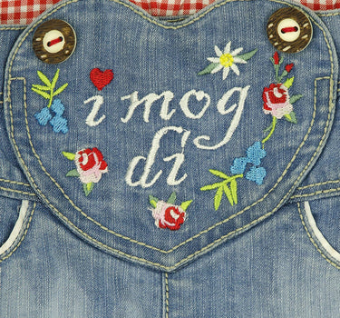 BONDI Mädchen Jeans Short "I mog di" - Blau