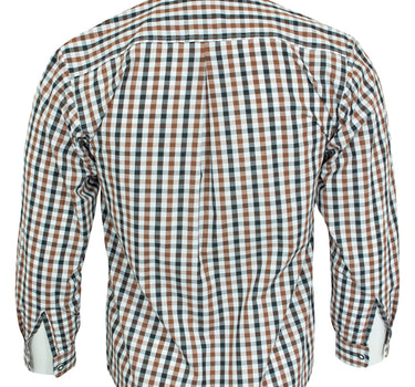 Isar-Trachten Kinder Trachtenhemd "Michel" 52906 | Braun Weiß Kariert