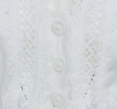 Pierre Marcel Ärmellose Dirndlbluse Nerina mit Spitze - Weiß