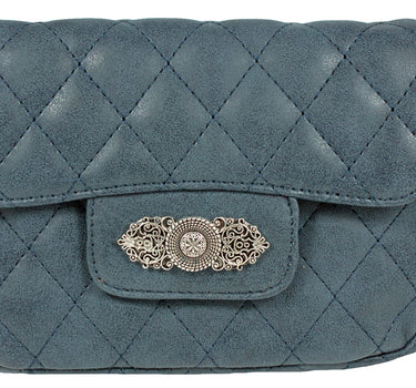 Gesteppte Handtasche "Alessia" mit Applikation | Dunkelblau