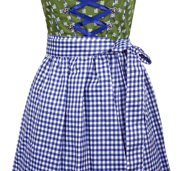 MADDOX Dirndl "Achensee" Traditionell | Olive Kobalt 55 cm