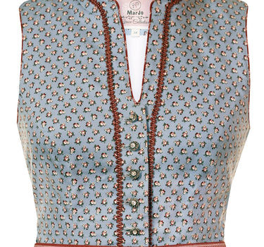 MarJo Trachten Dirndl "Sabella" Traditionell 423958 | Hellblau - 58cm