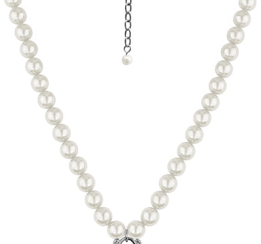 LUISIA® Perlen Kette mit Strass Herz und Kristallen von Swarovski®