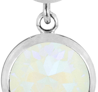 LUISIA Ohrringe "Fjella" mit zwei Kristallen von Swarovski - Silber / Light Grey Delite