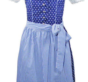 Isar-Trachten Kinder Dirndl "Melanie" 3-tlg. mit Bluse 64376 | Traditionell Blau
