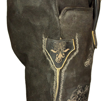 Maddox Kurze Herren Lederhose Buchner mit Gürtel - Semina A. Coffee