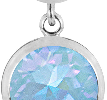 LUISIA® Ohrringe "Fjella" mit zwei Premium Kristallen - Silber / Ocean Delite