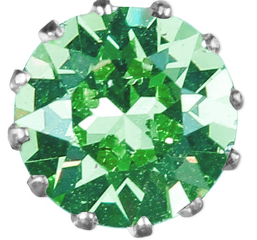 LUISIA® Ohrringe Grazia mit Kronen Anhänger und Kristall von Swarovski® - Hellgrün