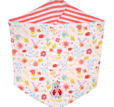 BONDI Baby Halstuch "Blümchen und Käfer" 93698 - Weiß / Bunt | Dreieckstuch