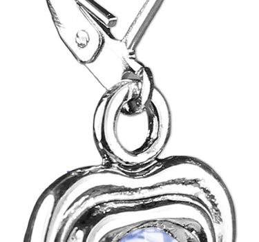 LUISIA® Ohrringe Lisanne Herzanhänger mit Kristallen von Swarovski® - Hellblau