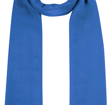 Fransen Schal Stola mit Kaschmir uni - Royalblau