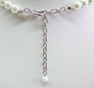 LUISIA® Perlen Kette mit Strass Herz und Kristallen von Swarovski®