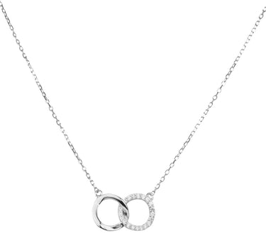 LUISIA Filigrane Halskette Infinity Ringe | 925 Silber mit Zirkonia