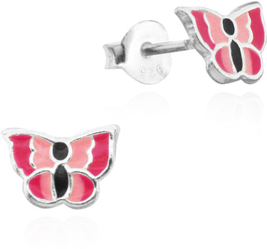 LUISIA® Ohrstecker "Schmetterling Pink Rosa" E-15470-2 - 925 Sterling Silber