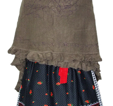 Dirndltuch Strick Stola in Taupe